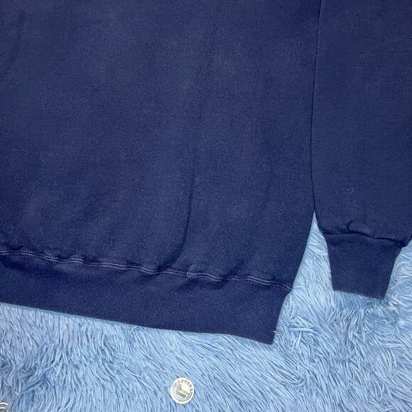 VINTAGE Seattle Space Needle Crewneck Sweater Large Mens Blue Rhinestone - Picture 6 of 10